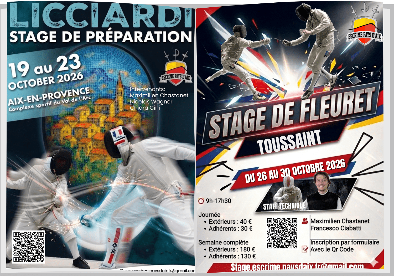 Stages vacances de toussaint 2026