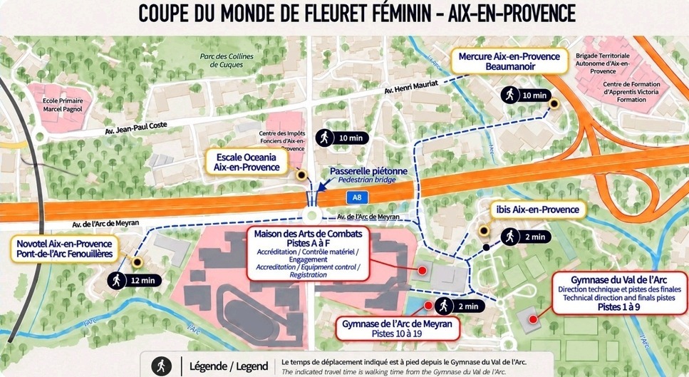 Plan de localisation des hôtels partenaires