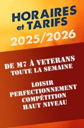 horaires et tarif 2025/2026